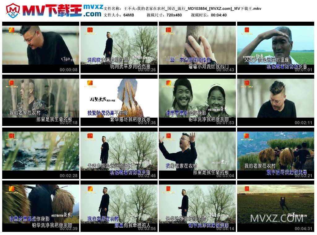 王不火-我的老家在农村_国语_流行_MD103854